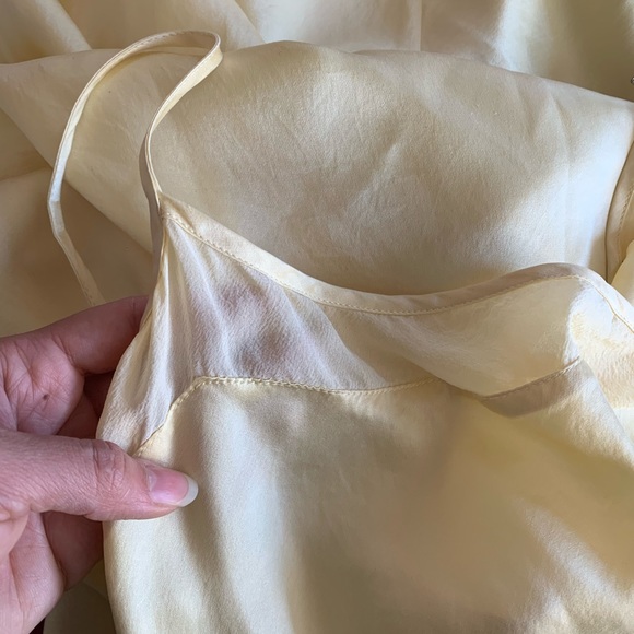 Yellow Silk Slip Dress - Picture 6 of 7